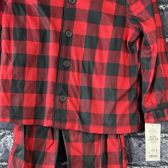 Just One You Boy's 2T By Carter’s Red Black 2-Piece Plaid Christmas Pajamas - Picture 2 of 9